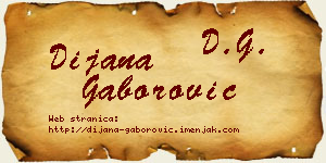 Dijana Gaborović vizit kartica